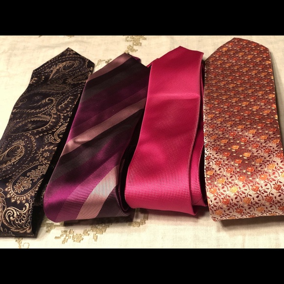 multiple as listed Other - LOT of 4 BEAUTIFUL DESIGNER TIES